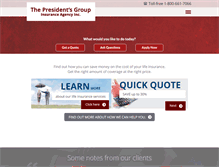 Tablet Screenshot of presidentsgroup.com